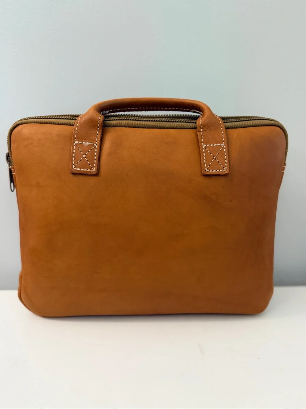 Vintage Tahoe Classics Brown Bag Company Cognac Leather Padded Laptop Bag